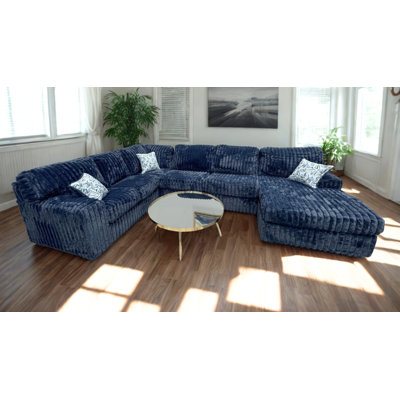 Austin Blue Fabric Sectional
