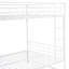 White Metal Full Over Bunk Bed With Shelf And Space Saving Solution - Convertible To Twins, Build In Modern Bedroom Essential, Easy Assemble-646894804-646894805