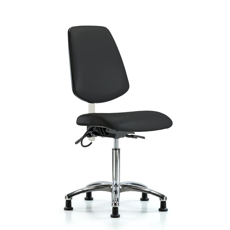 Chaise de travail Damian, Noir, Patins, Inclus