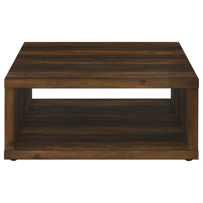 Table basse en bois d'ingénierie Flint Pine, Brun