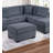 Sectional sofa with chaise longue and footstool