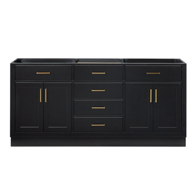 Osoria 72'' Solid Wood Double Bathroom Vanity Base Only, Base Cabinet without Top