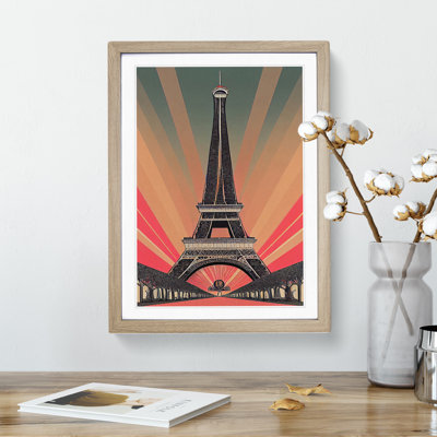 Eiffel Tower Art Deco No.4 - Single Picture Frame Print
