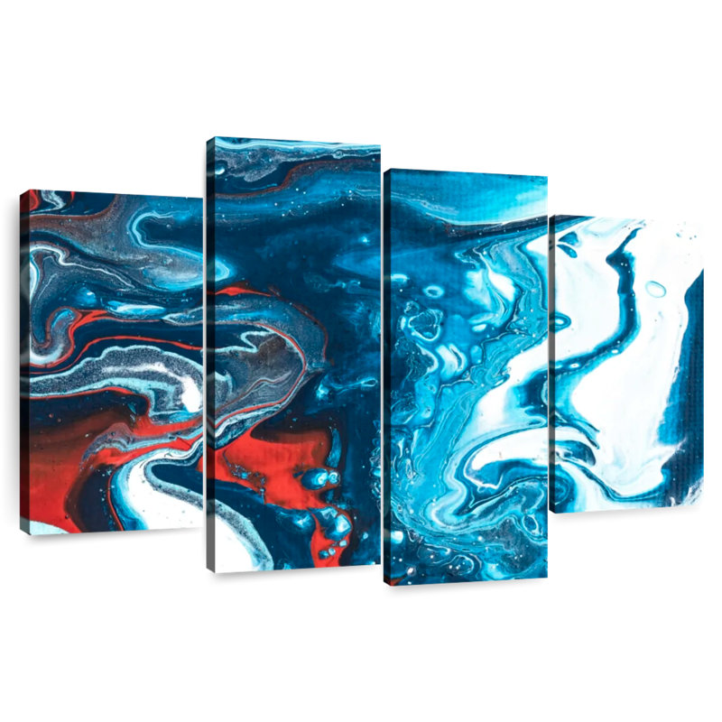 Avery Abstract Marble Flow, 48" H x 75" W