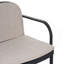 Fauteuil club d'extérieur en polypropylène Luna, structure noire avec coussin beige, ensemble de 2-277900912-277900915
