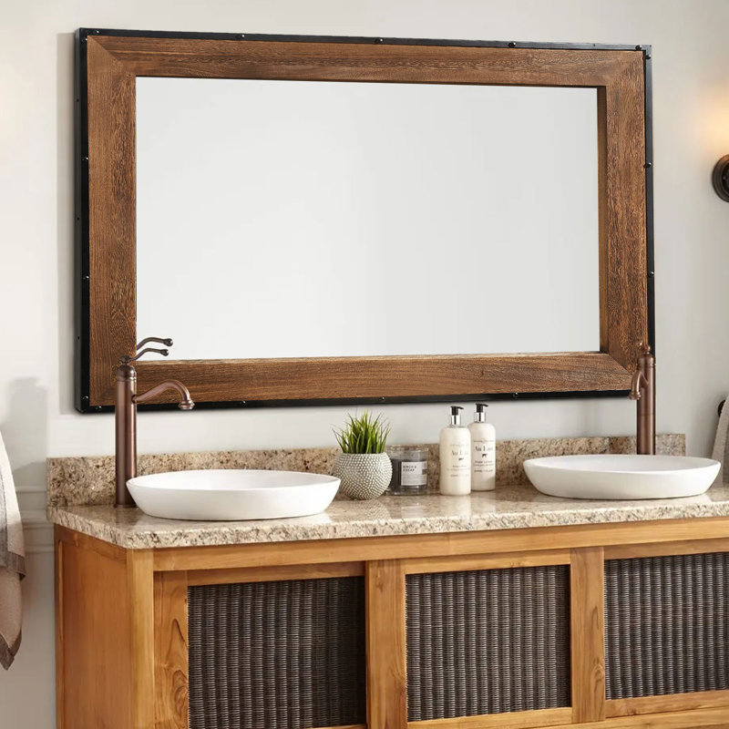 Callah Wood Rectangle Wall Mirror, 30" x 48"