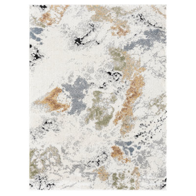 Paris Collection Abstract Cream/Light Grey Rug