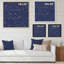 Motif chinois bleu foncé - impression sur toile moderne-66812139-66812143