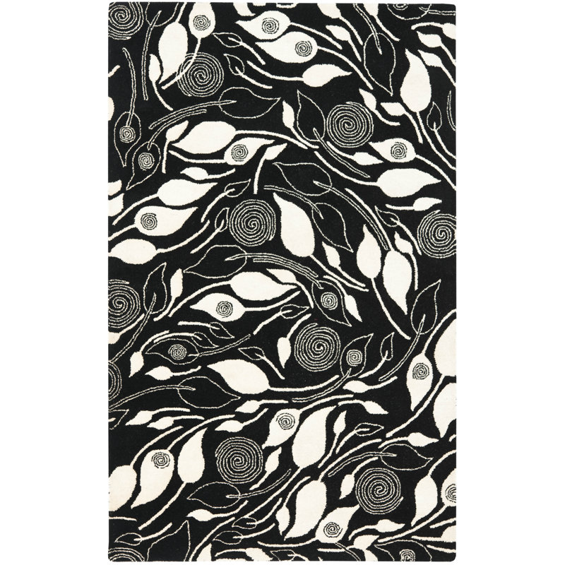 Soho Hand Tufted Wool Floral Rug, Rectangle 7'6" x 9'6"