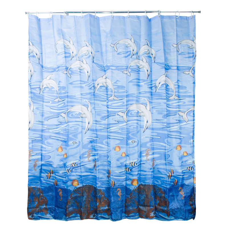 Textile Dolphin Shower Curtain