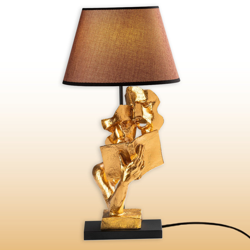 Lampe de table Golden Sculptural, Brun