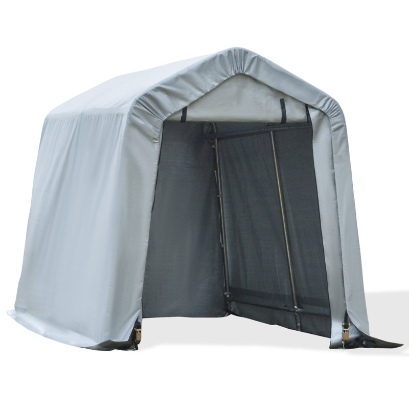 Abri d'auto portatif Outsunny, H 70,75 po x l 94,5 po x P 70,75 po, Gris clair