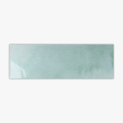 Mini Tiffany Blue Glossy 2x6 Porcelain Tile