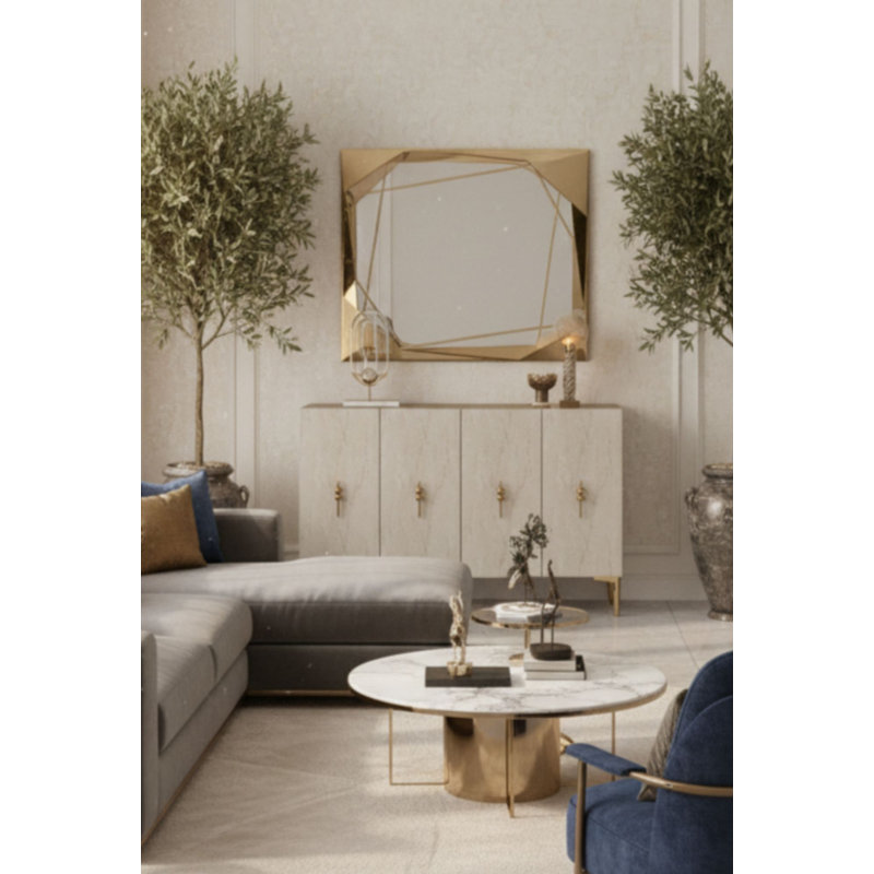 Console, Light Gray/Gold