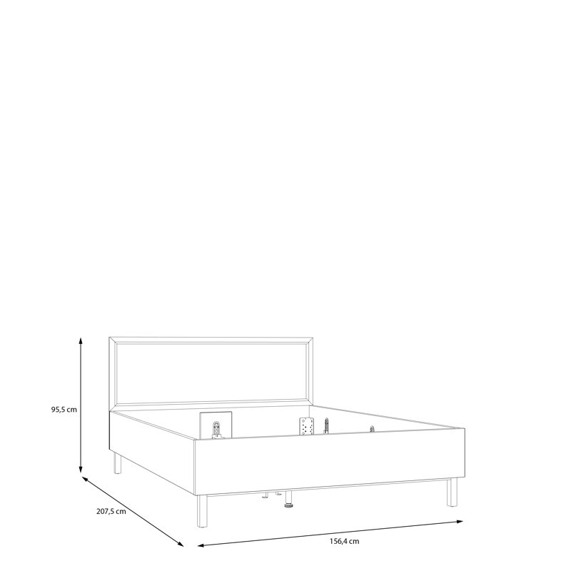 Romessa Bed, 156 x 207 cm 