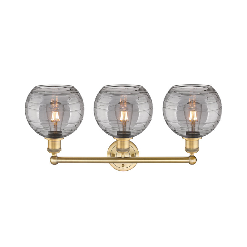 Essex 3 - Light Dimmable Vanity Light, Brushed Brass, Light Smoke