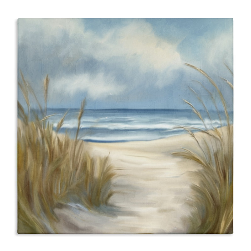 «Sea Grass Beach Coast», art mural par Kim Allen, H 17 po x l 17 po