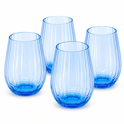 Acrylic Linea Stemless Wine glass - Blue