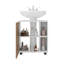 Armoire d'évier sous piédestal Parade, 1 porte, 5 compartiments ouverts, finition mélamine-1782666203
