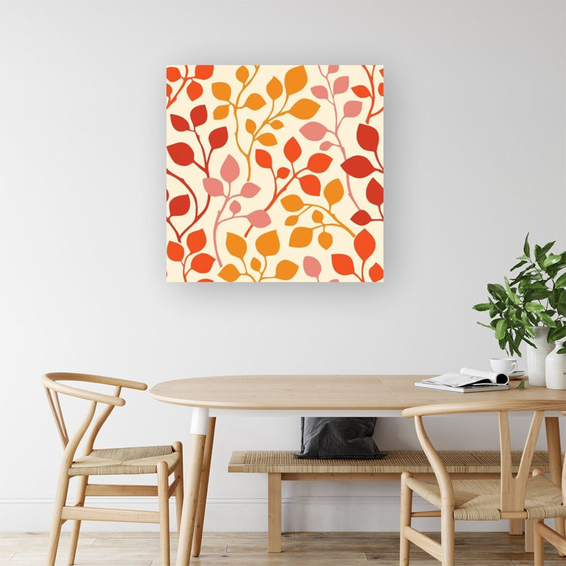 Colourful Autumn Leaves - Wrapped Canvas Print, 16cm H x 16cm W x 3.8cm D