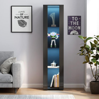 67.72"H Display Cabinet with Lights Storage Cabinet