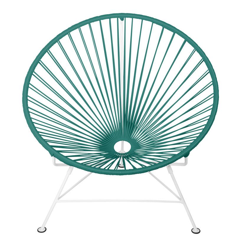 Innit Indoor Handmade Lounge Chair, Turquoise/White
