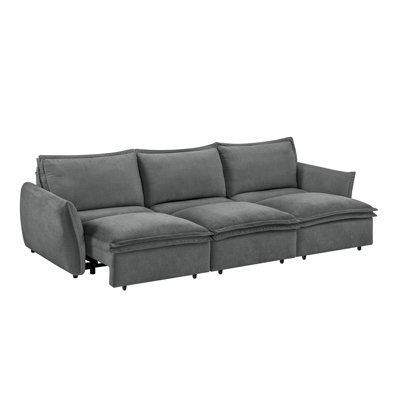 Chenille Power Sofa With Sleeper