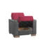 Fauteuil confortable en microfibre avec rangement - options de couleur bourgogne / noir pour un style de vie élégant