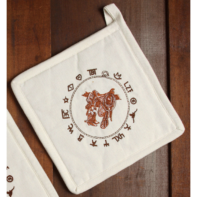 West Creation Western Cotton Potholder Set