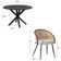 Bertwalda 4 - Person Dining Table Sets With 39.4'' Round Table & 4 Upholstered Boucle Armchairs