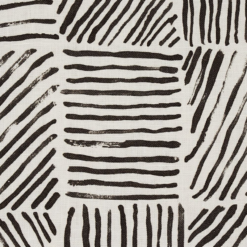 Tissu Katama Schumacher x Caroline Z Hurley, Noir