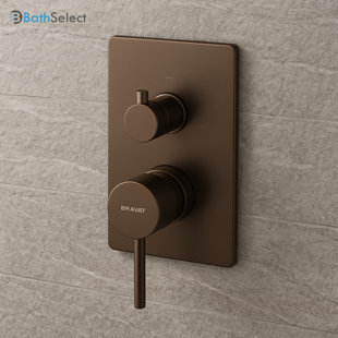 Valve de commande de mélangeur de douche à 2 voies en laiton massif huilé bronze Bravat - inverseur thermostatique mural