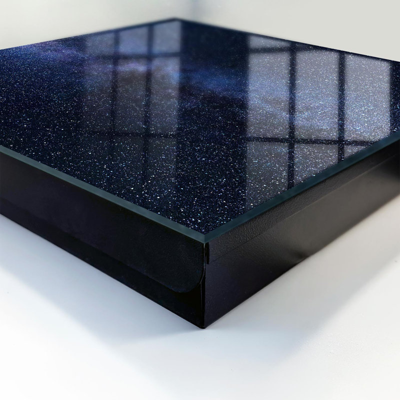 Key box, Opens to the left, 30x30x5, Black, The space filled with stars gives the impression of infinity, 