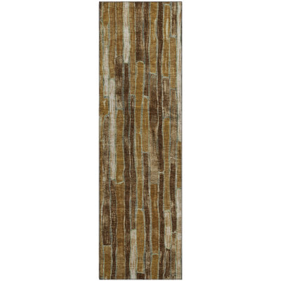 Premium Machine Washable Kumbhar AMF1301 Stripes Rug