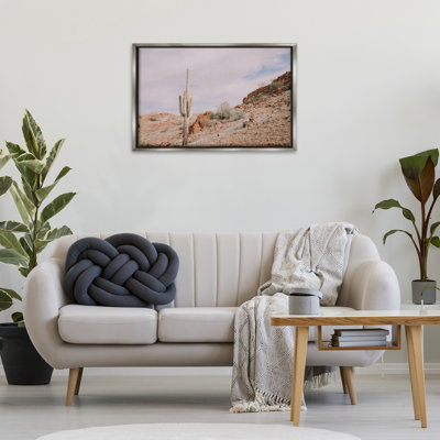 Toile flottante encadrée «The Climb Desertscape» par Wild Apple