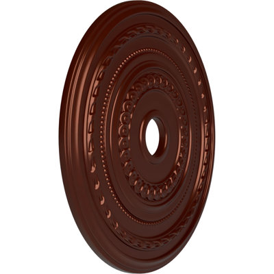 Endurathane Cole Ceiling Medallion, 25 3/8"OD x 3 3/8"ID x 1 3/8"P (Fits Canopies up to 9 1/8"), Hand-Painted Antique Copper Finish