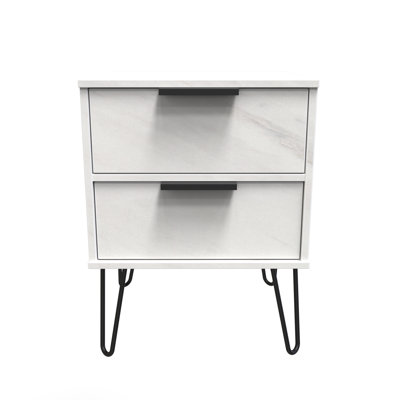Turah 2 Drawer Bedside Cabinet (Ready Assembled)