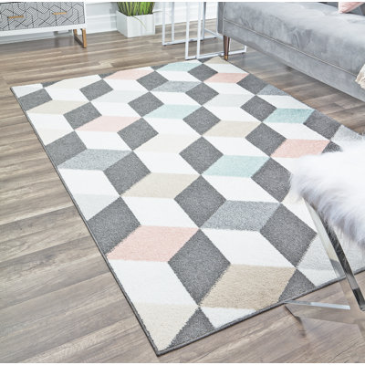 Miko Contemporary Earl Grey Area Rug