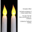 Flameless Red Decorative Table Candles (2), Indoor Battery Operated, Flickering Flame
