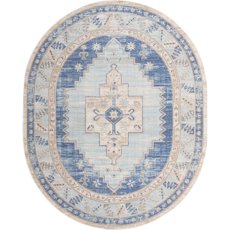 Matthei Oriental Indoor Rug, Oval 8' x 10'