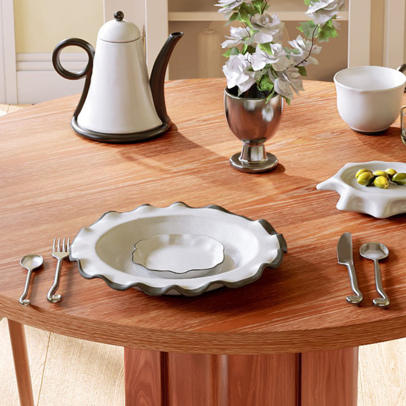 Table de salle à manger 8-10 sièges Modern Farmhouse 59 "en bois massif pour 4/6/8