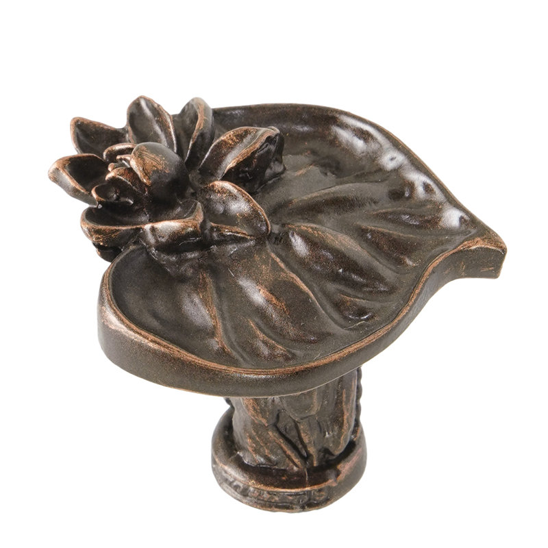 Lily Pads large knob in finish Oil Rub Bronze