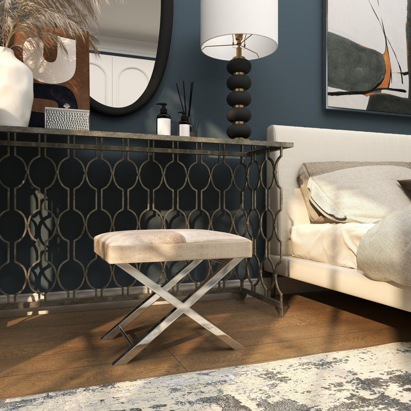 Tabouret de salon en acier inoxydable