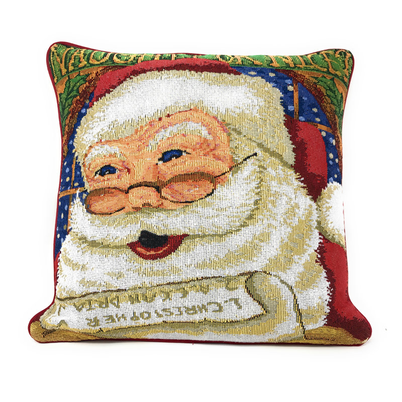 Cotton Blend Reversible Throw Pillow