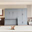 Grand lit gris avec instructions d'assemblage faciles