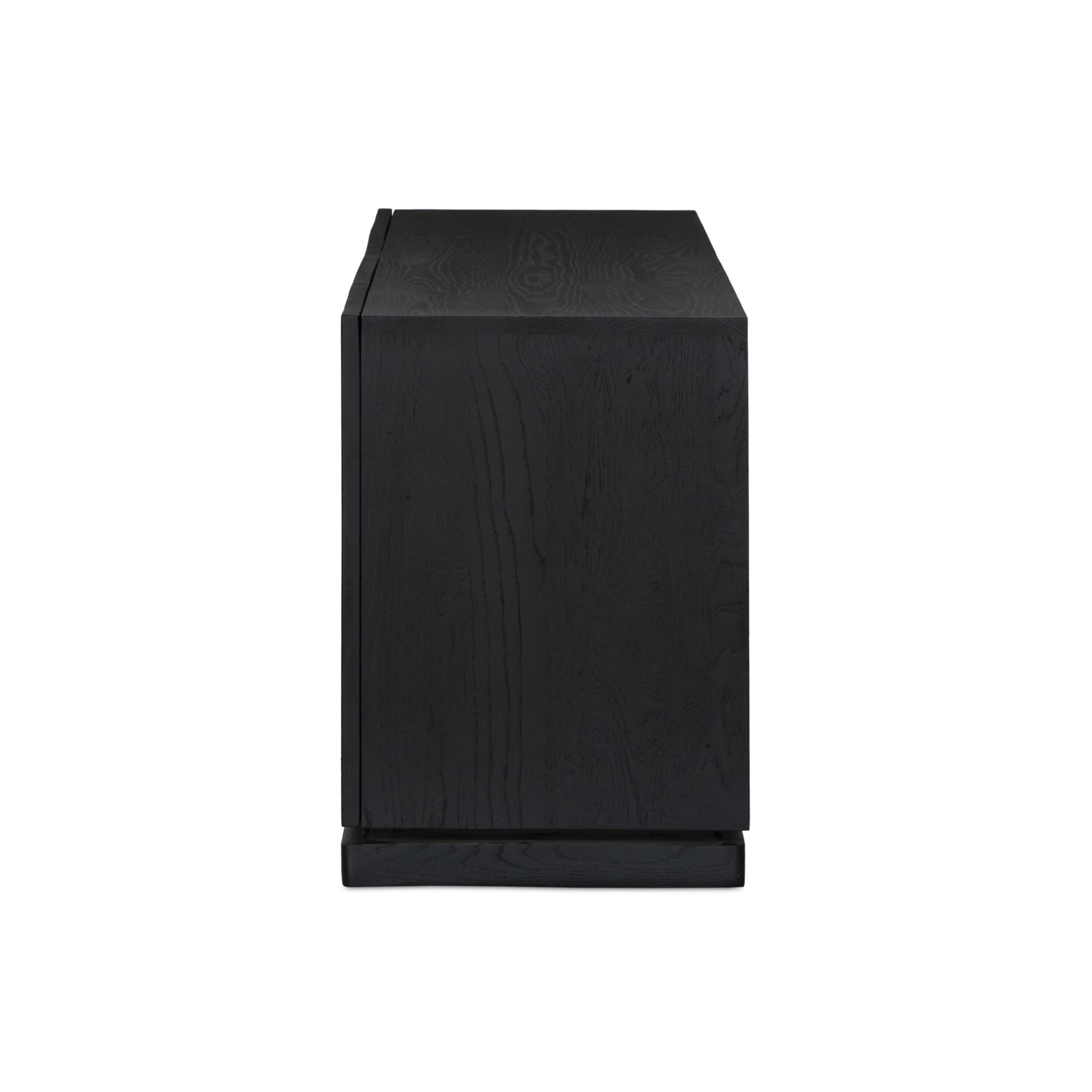 Asbury Media Console-Light Wash Oak, Black Oak