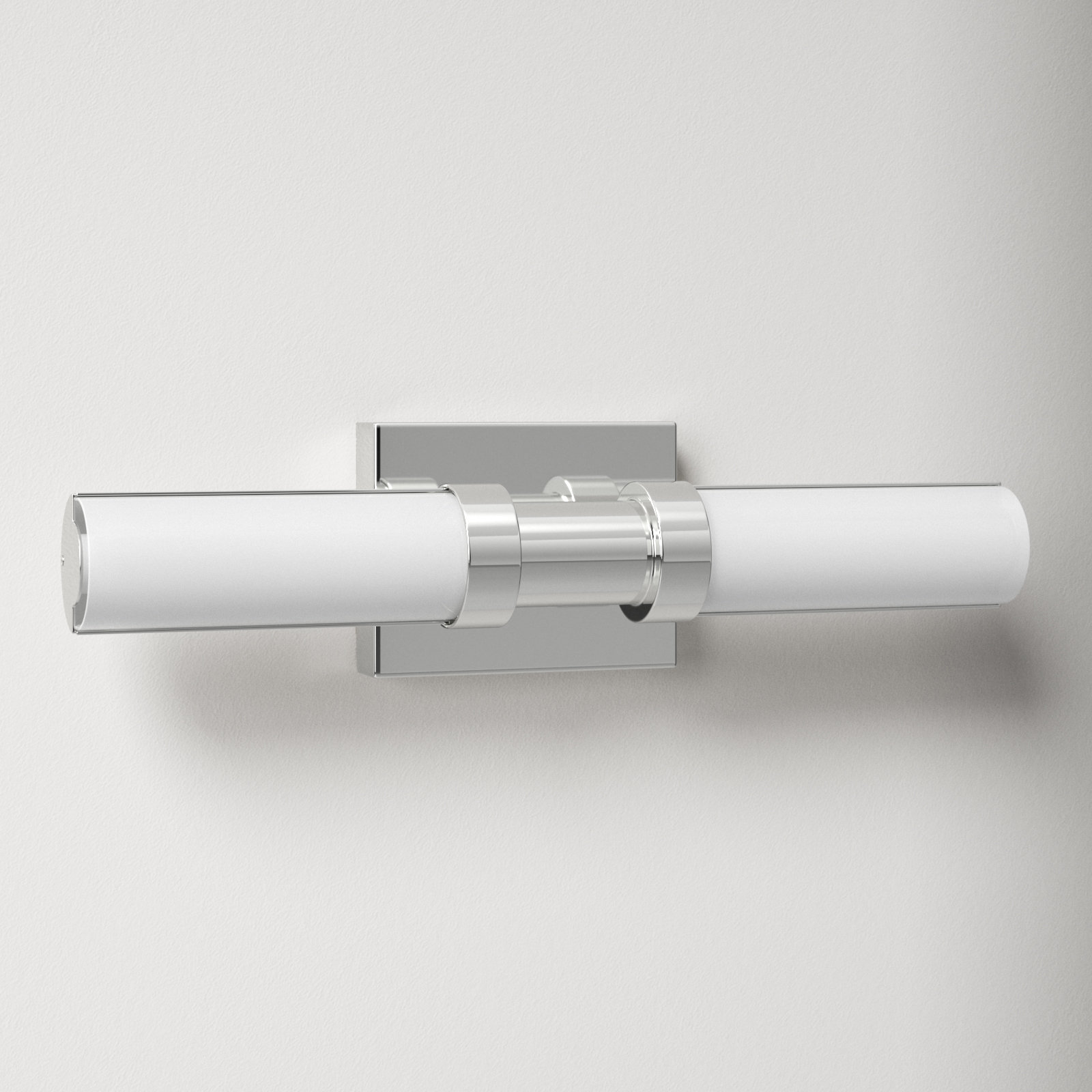Kelan Single Frosted Dimmable LED Vanity Light, Chrome, 18"H x 4.75"W x 4.5"D, 15W