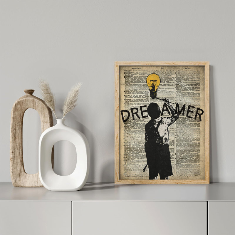 «Th pensant le peintre Banksy» sur papier, Naturel, H 10 po x l 8 po