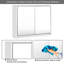 Mortlake 22'' W 18'' H Surface Framed Medicine Cabinet Mirror Fixed