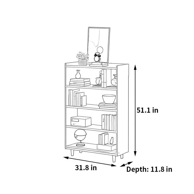 Petticrew, (4 tablettes) H 55,1 po x l 31,8 po x P 11,8 po